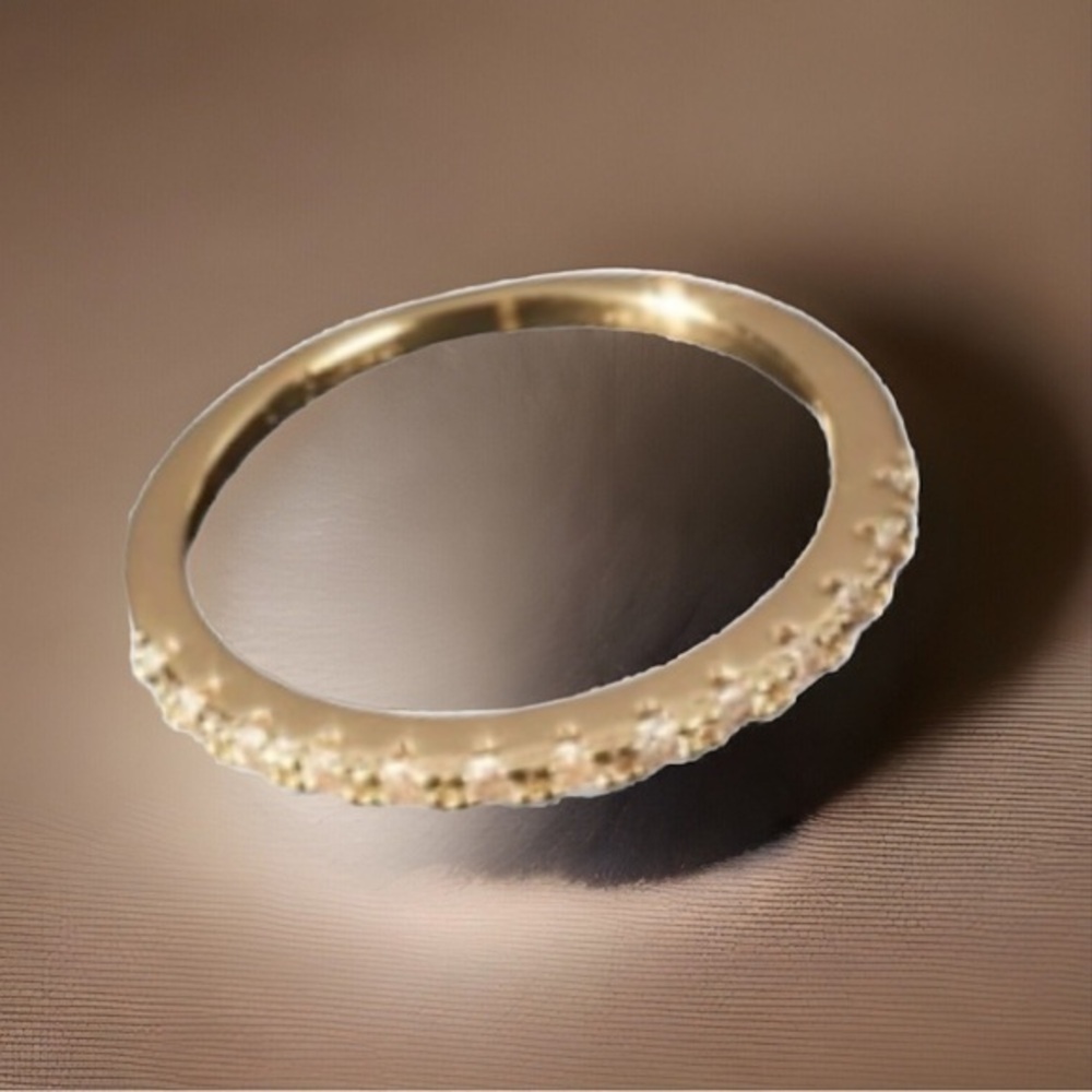 Anthropologie 14k Gold Zircon stack ring stacking